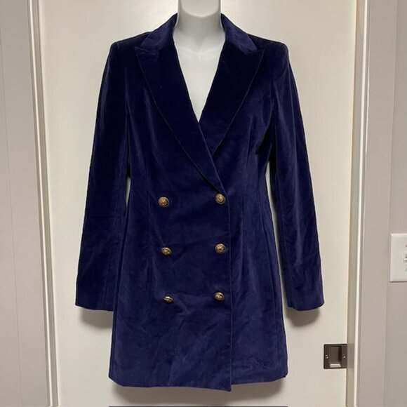 Aritzia Babaton Pelli Velvet Blazer Dress Size 6 - Picture 2 of 16